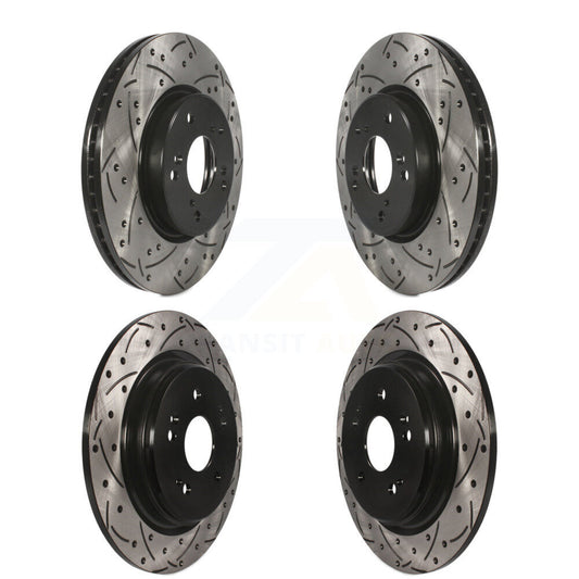 [Avant + Arrière] Kit de disque (percé rainuré revêtu) de frein pour 2020 Honda CR-V 2.0L KD-100379