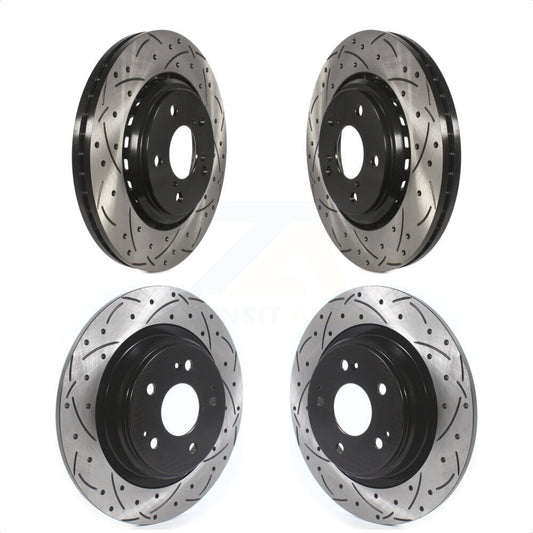 [Avant + Arrière] Kit de disque (percé rainuré revêtu) de frein pour Acura MDX KD-100380 par DS-One