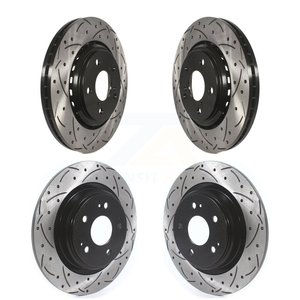 [Avant + Arrière] Kit de disque (percé rainuré revêtu) de frein pour Acura MDX KD-100380