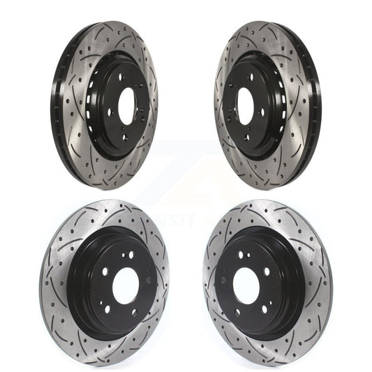 [Avant + Arrière] Kit de disque (percé rainuré revêtu) de frein pour Acura MDX KD-100380