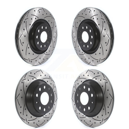 [Avant + Arrière] Kit de disque (percé rainuré revêtu) de frein pour Volkswagen Tiguan Jetta KD-100383