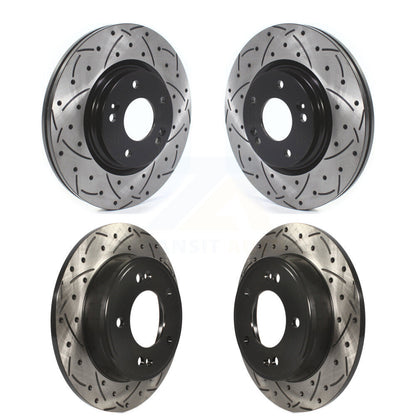 [Avant + Arrière] Kit de disque (percé rainuré revêtu) de frein pour Kia Soul Forte KD-100384