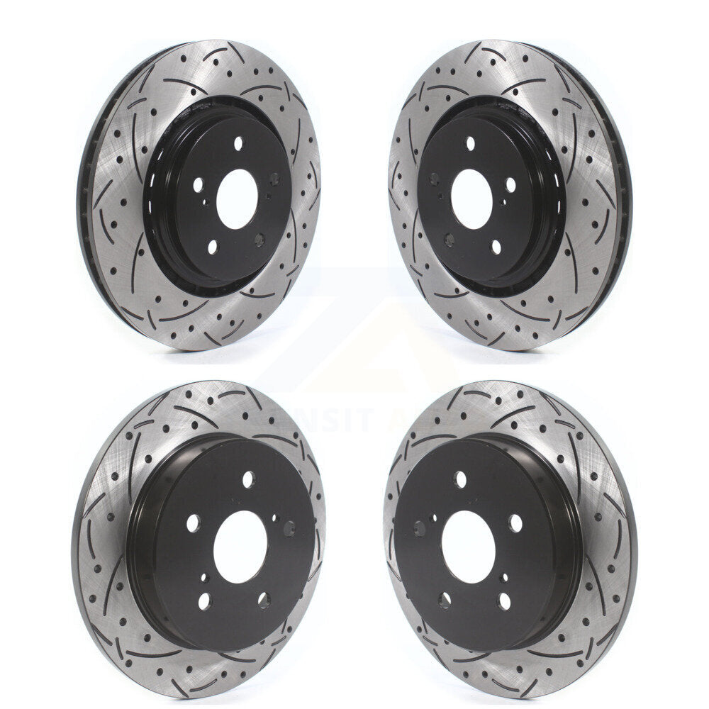 [Avant + Arrière] Kit de disque (percé rainuré revêtu) de frein pour Toyota Camry Avalon TRD KD-100386
