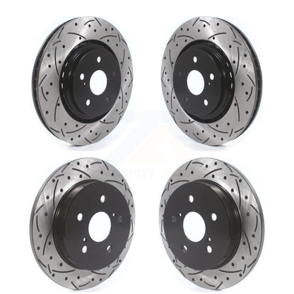 [Avant + Arrière] Kit de disque (percé rainuré revêtu) de frein pour Toyota Camry Avalon TRD KD-100386