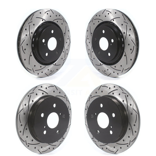 [Avant + Arrière] Kit de disque (percé rainuré revêtu) de frein pour Toyota Camry Avalon TRD KD-100386