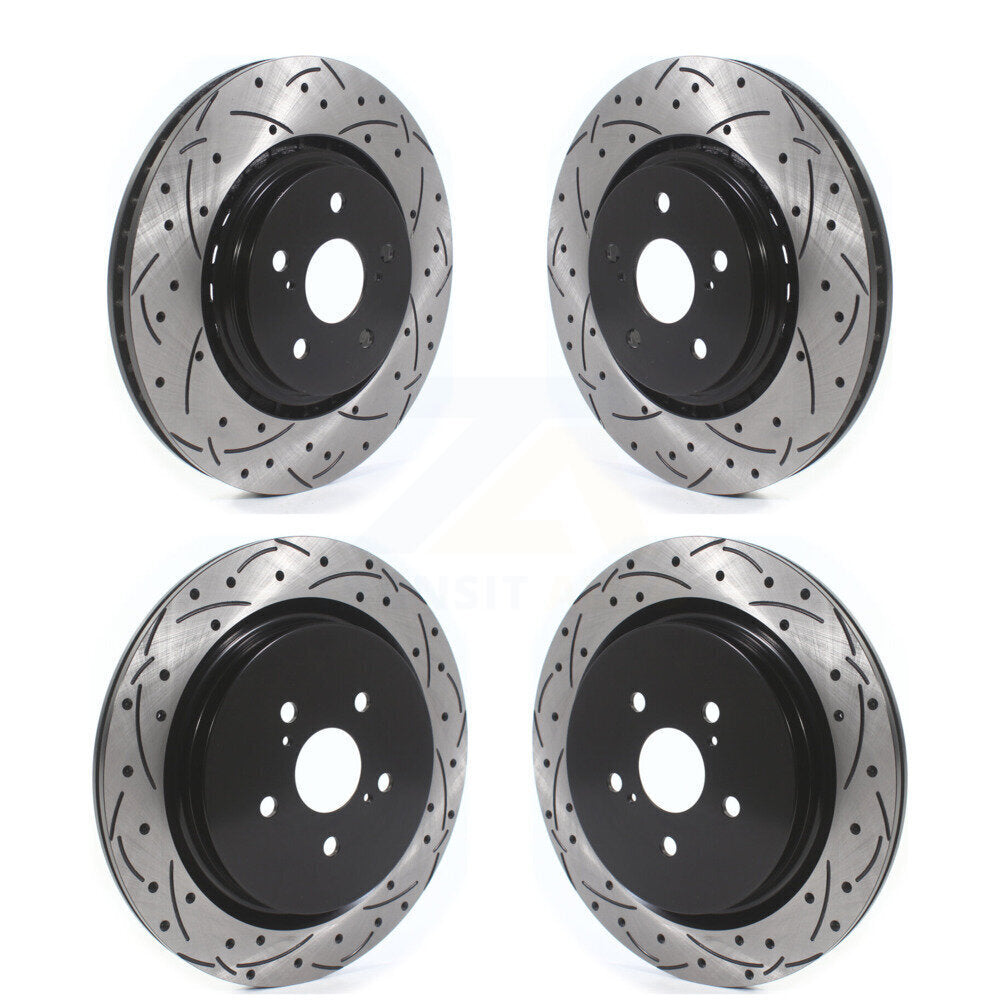 [Avant + Arrière] Kit de disque (percé rainuré revêtu) de frein pour Lexus RX350 RX450h RX350L RX450hL KD-100387