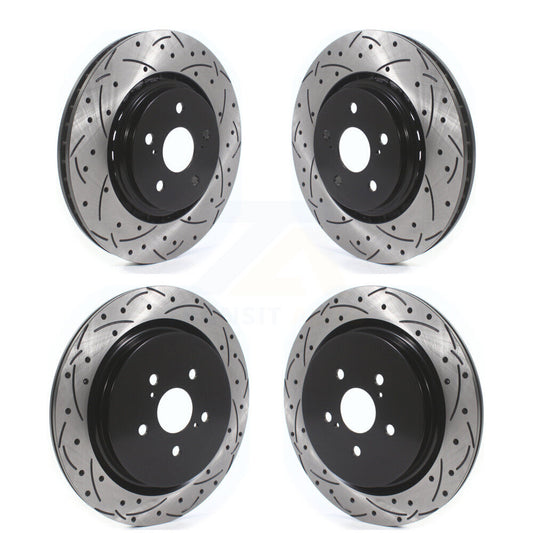[Avant + Arrière] Kit de disque (percé rainuré revêtu) de frein pour Lexus RX350 RX450h RX350L RX450hL KD-100387