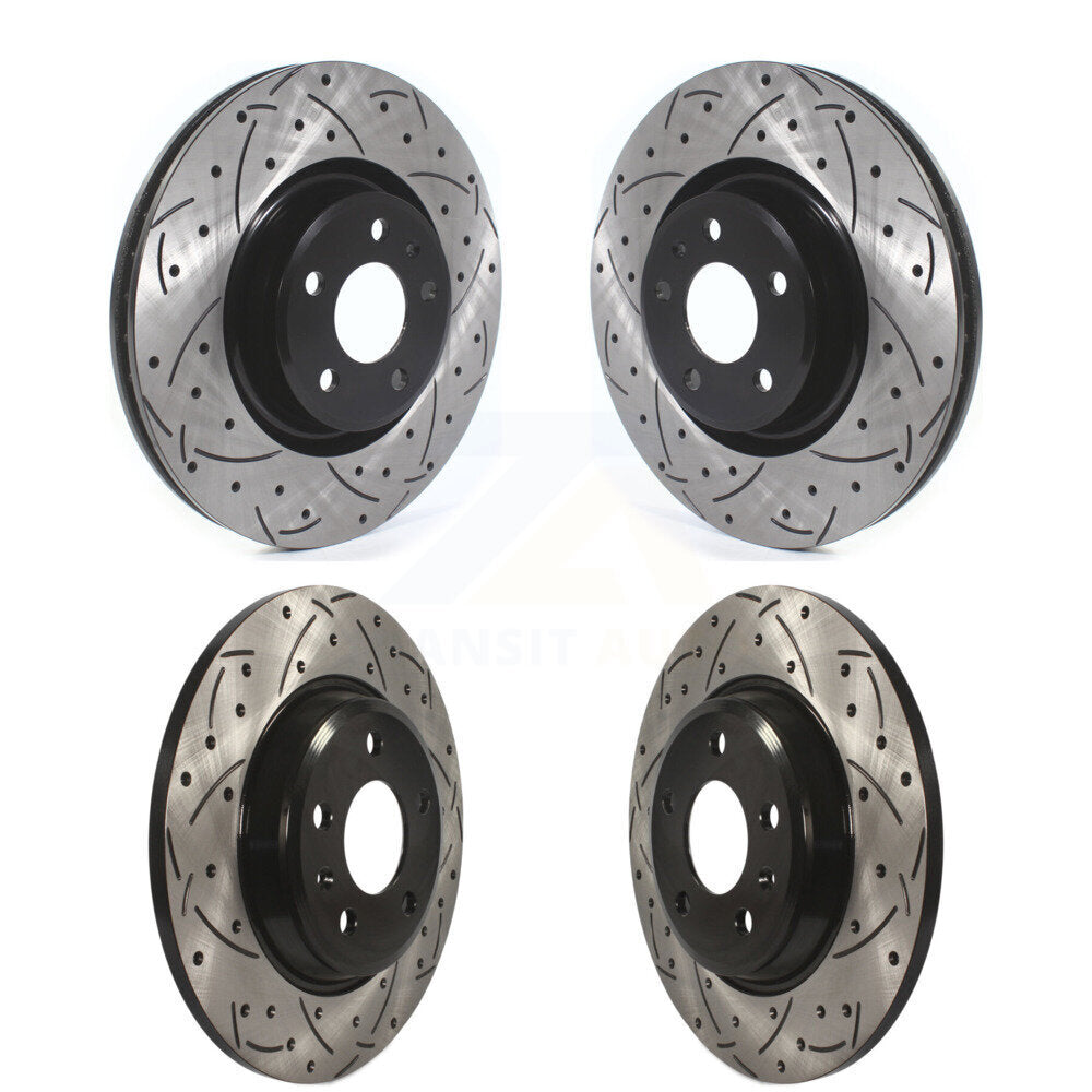 [Avant + Arrière] Kit de disque (percé rainuré revêtu) de frein pour Audi A4 Quattro KD-100389