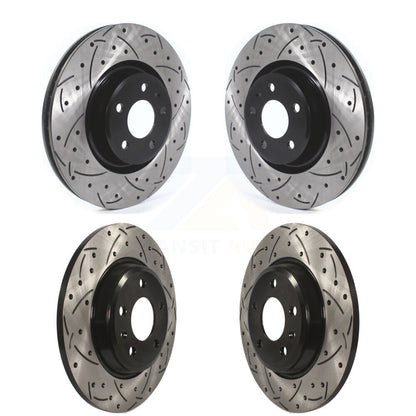 [Avant + Arrière] Kit de disque (percé rainuré revêtu) de frein pour Audi A4 Quattro KD-100389