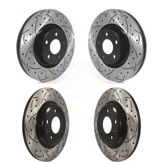 [Avant + Arrière] Kit de disque (percé rainuré revêtu) de frein pour Audi A4 Quattro KD-100389