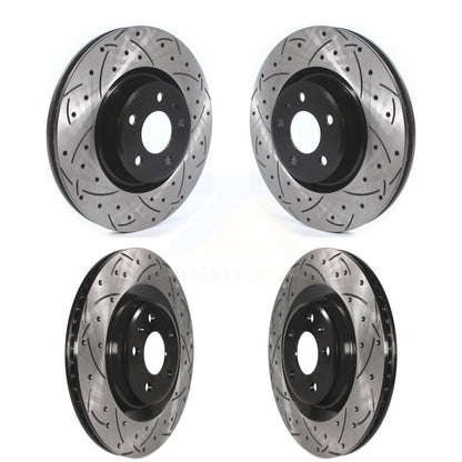 [Avant + Arrière] Kit de disque (percé rainuré revêtu) de frein pour Audi Q5 A5 Quattro A4 A6 Sportback allroad KD-100390