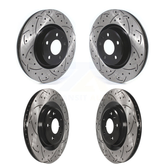 [Avant + Arrière] Kit de disque (percé rainuré revêtu) de frein pour Audi Q5 A5 Quattro A4 A6 Sportback allroad KD-100390