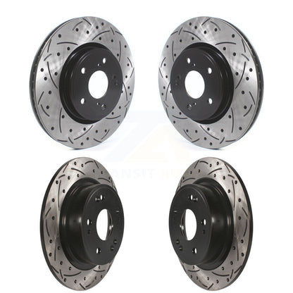 [Avant + Arrière] Kit de disque (percé rainuré revêtu) de frein pour Honda Accord KD-100391