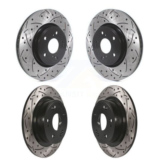 [Avant + Arrière] Kit de disque (percé rainuré revêtu) de frein pour Honda Accord KD-100391