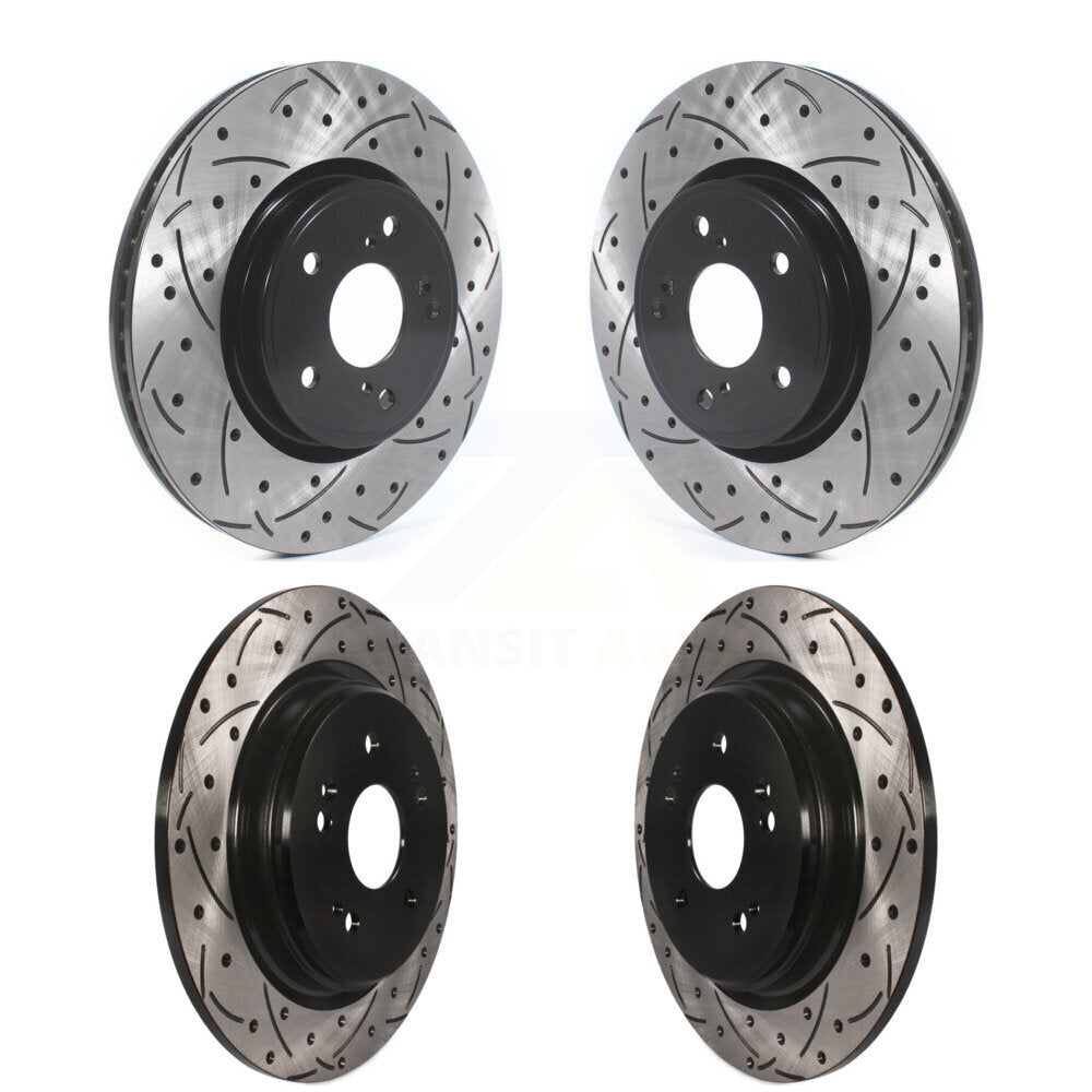 [Avant + Arrière] Kit de disque (percé rainuré revêtu) de frein pour Honda CR-V KD-100392