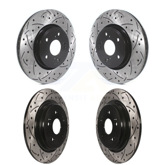 [Avant + Arrière] Kit de disque (percé rainuré revêtu) de frein pour Honda CR-V KD-100392