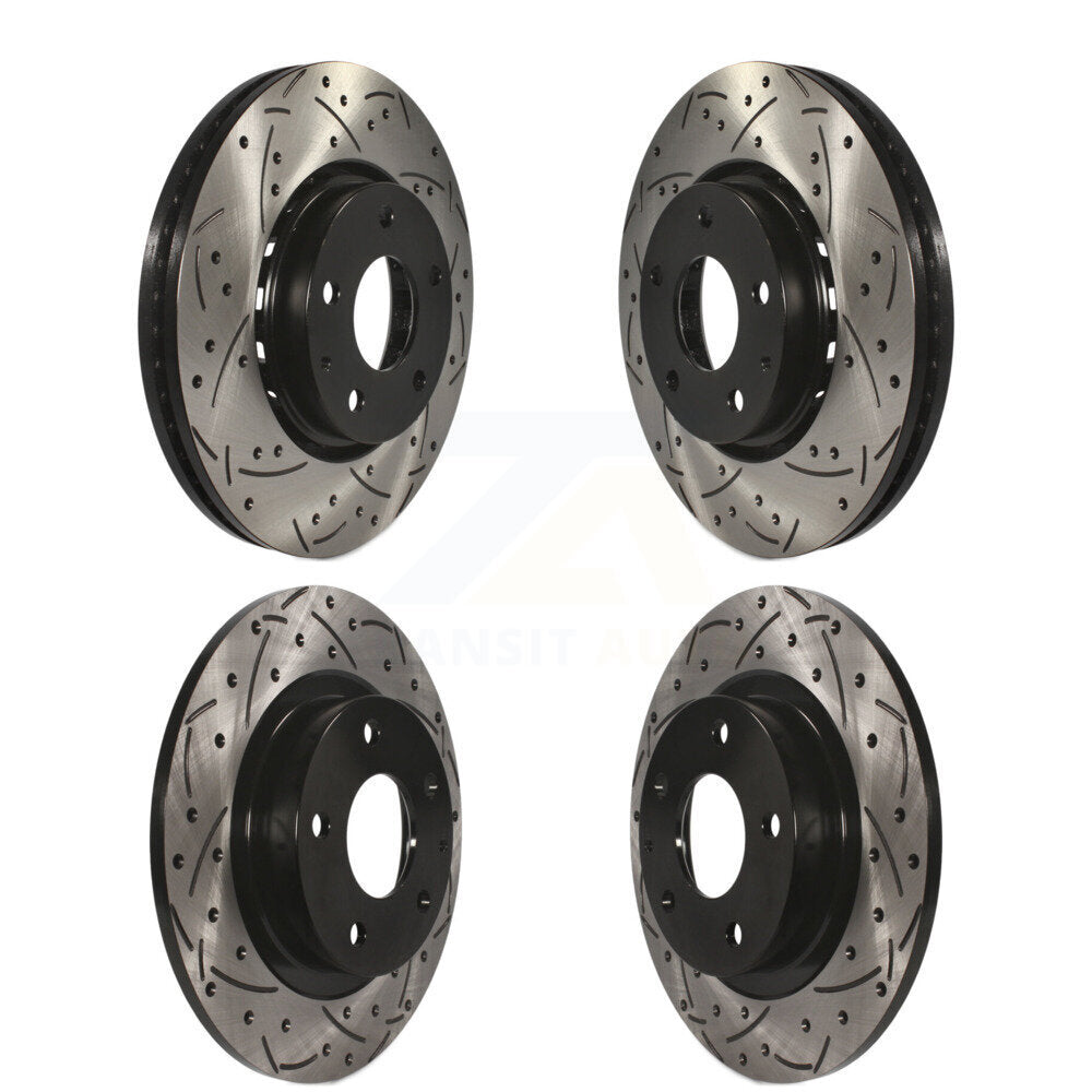 [Avant + Arrière] Kit de disque (percé rainuré revêtu) de frein pour 2019-2021 Mazda 6 Naturally Aspirated KD-100393