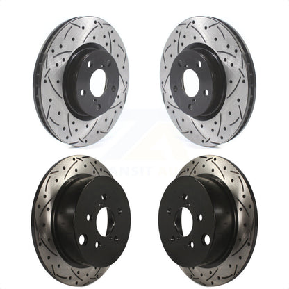 [Avant + Arrière] Kit de disque (percé rainuré revêtu) de frein pour 2017-2021 Subaru Impreza avec 276mm Diameter Rotor KD-100397 par DS-One