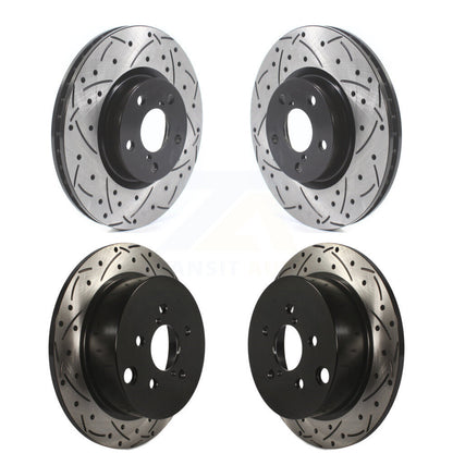 [Avant + Arrière] Kit de disque (percé rainuré revêtu) de frein pour 2017-2021 Subaru Impreza avec 276mm Diameter Rotor KD-100397