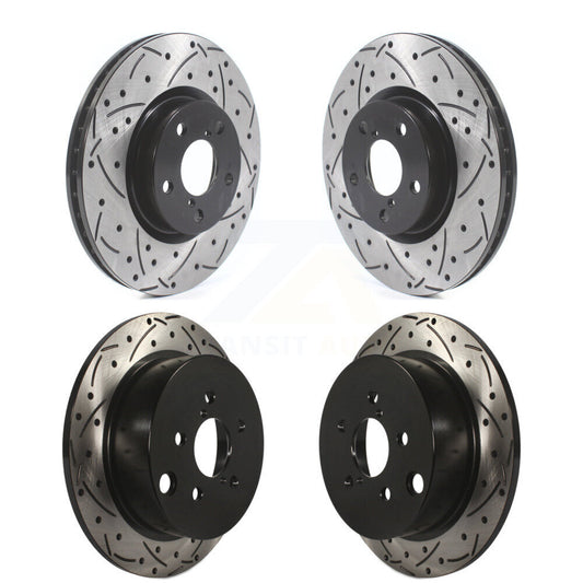 [Avant + Arrière] Kit de disque (percé rainuré revêtu) de frein pour 2017-2021 Subaru Impreza avec 276mm Diameter Rotor KD-100397