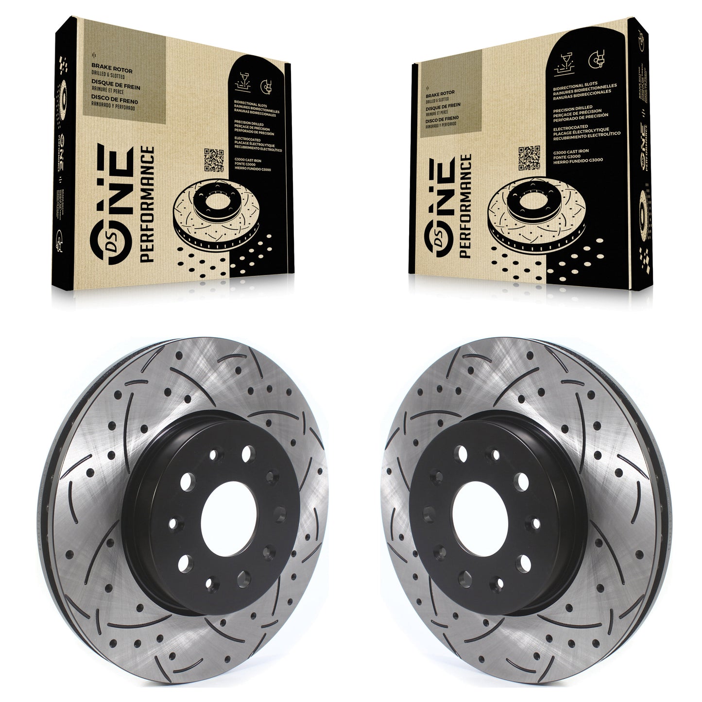 [Avant] Kit de disque (percé rainuré revêtu) de frein pour Chevrolet Camaro Cadillac CTS CT6 CT5 KD-100400