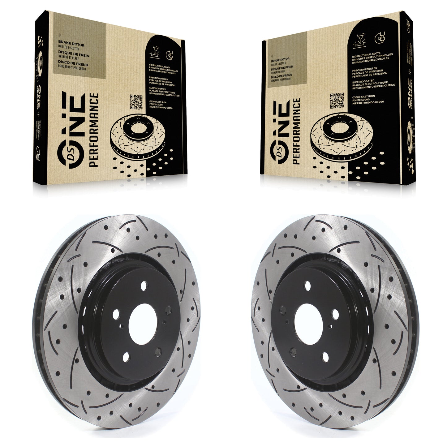 [Avant] Kit de disque (percé rainuré revêtu) de frein pour Lexus RX350 RX450h Toyota RX350L Camry RX450hL Avalon Crown NX250 NX350 NX350h KD-100406