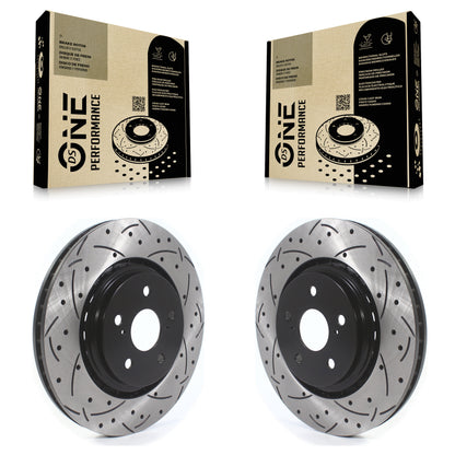 [Avant] Kit de disque (percé rainuré revêtu) de frein pour Lexus RX350 RX450h Toyota RX350L Camry RX450hL Avalon Crown NX250 NX350 NX350h KD-100406