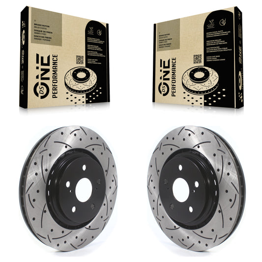[Avant] Kit de disque (percé rainuré revêtu) de frein pour Lexus RX350 RX450h Toyota RX350L Camry RX450hL Avalon Crown NX250 NX350 NX350h KD-100406