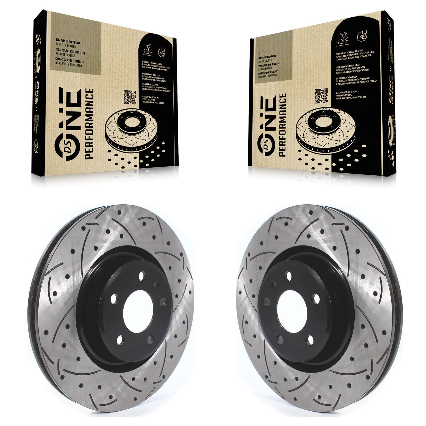 [Avant] Kit de disque (percé rainuré revêtu) de frein pour Audi Q5 A4 A5 Quattro A6 Sportback allroad KD-100407