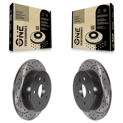 [Arrière] Kit de disque (percé rainuré revêtu) de frein pour Toyota Camry KD-100419