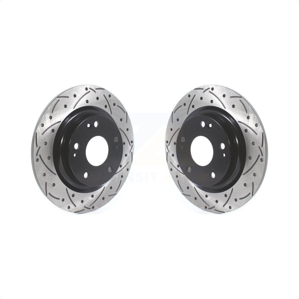 [Arrière] Kit de disque (percé rainuré revêtu) de frein pour 2017-2020 Honda Civic Si KD-100420 par DS-One