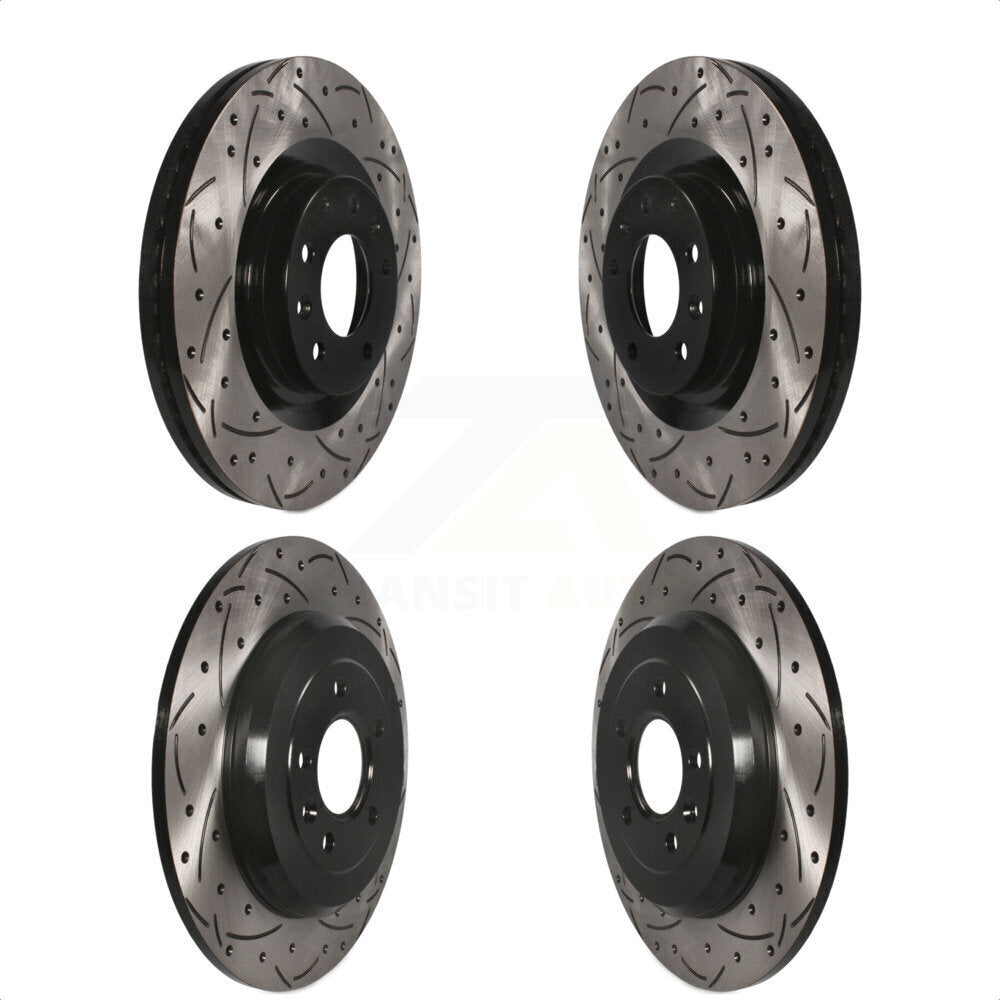 [Avant + Arrière] Kit de disque (percé rainuré revêtu) de frein pour Ford Edge Lincoln MKX KD-100421 par DS-One