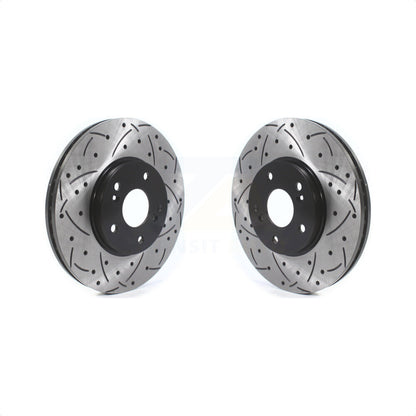 [Avant] Kit de disque (percé rainuré revêtu) de frein pour Honda Accord Acura Pilot Odyssey TL TSX MDX CL KD-100433 par DS-One