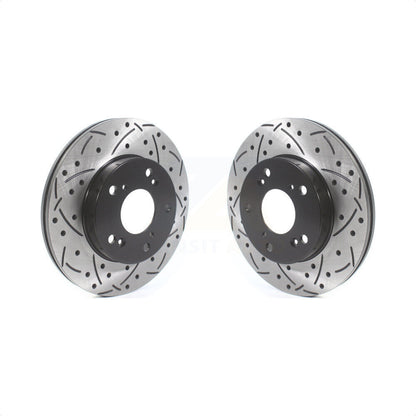 [Avant] Kit de disque (percé rainuré revêtu) de frein pour Honda Civic Acura RSX CR-Z KD-100434 par DS-One