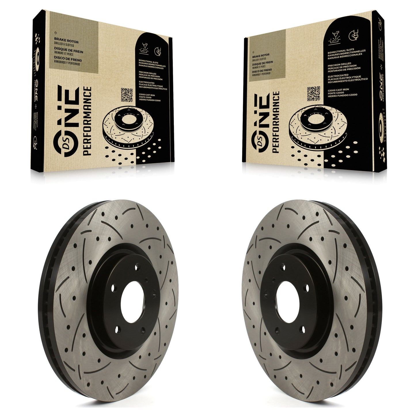 [Avant] Kit de disque (percé rainuré revêtu) de frein pour INFINITI G37 G35 Q60 KD-100440