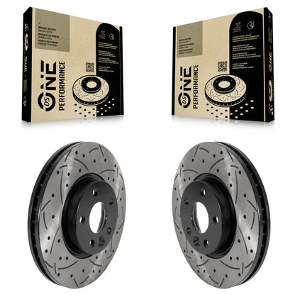 [Avant] Kit de disque (percé rainuré revêtu) de frein pour Volvo S60 Land Rover Range Evoque XC70 S80 V60 V70 KD-100443
