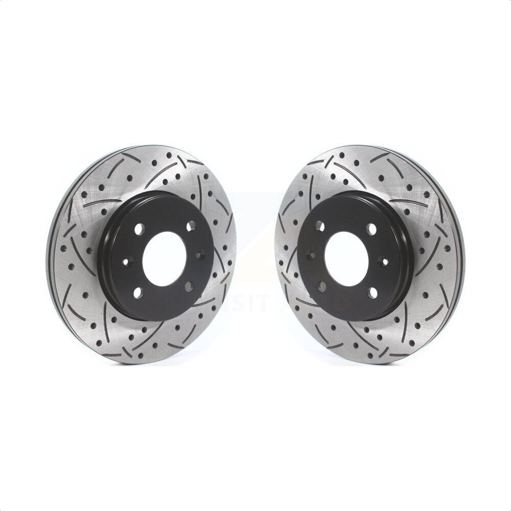 [Avant] Kit de disque (percé rainuré revêtu) de frein pour Hyundai Accent Kia Rio KD-100450 par DS-One