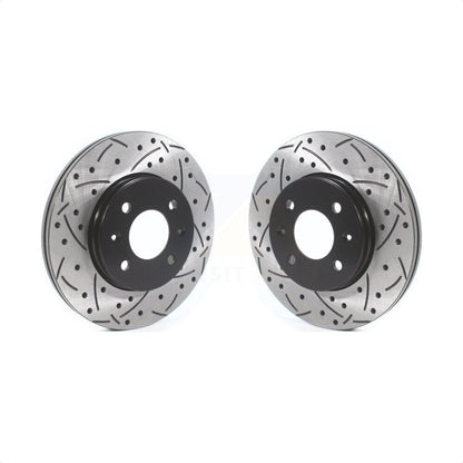 [Avant] Kit de disque (percé rainuré revêtu) de frein pour Hyundai Accent Kia Rio KD-100450 par DS-One