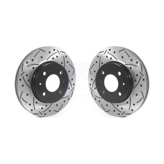 [Avant] Kit de disque (percé rainuré revêtu) de frein pour Hyundai Accent Kia Rio KD-100450 par DS-One