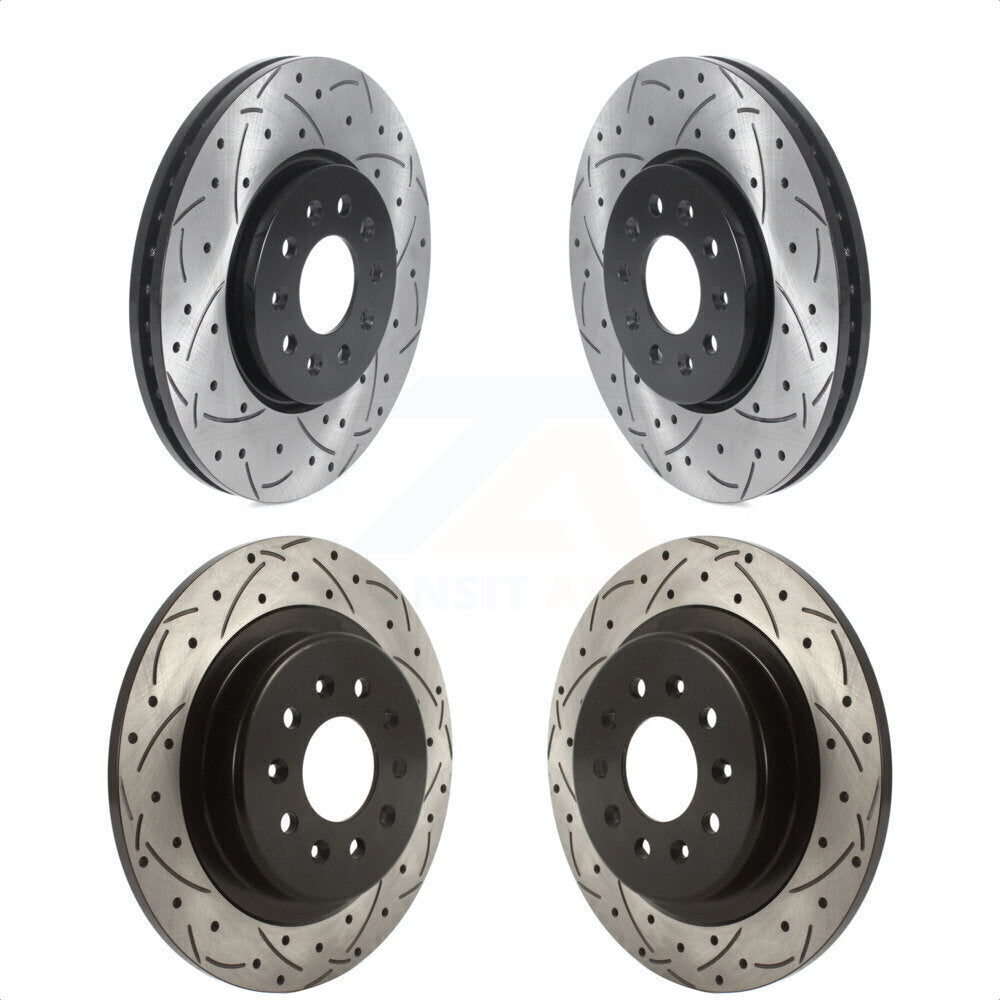 [Avant + Arrière] Kit de disque (percé rainuré revêtu) de frein pour 2016-2018 Buick Envision avec 315mm Diameter Rotor KD-100460 par DS-One