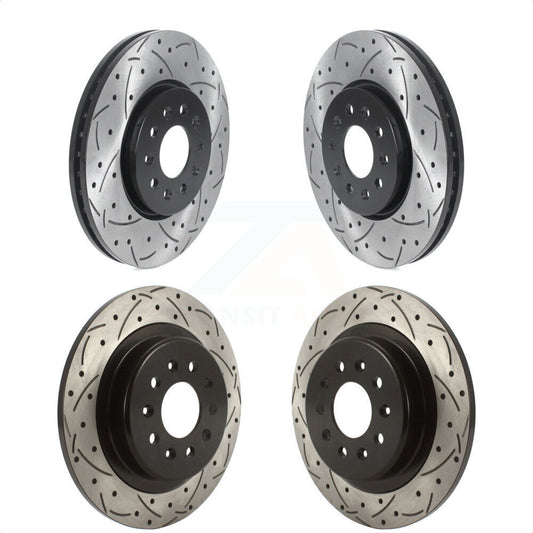 [Avant + Arrière] Kit de disque (percé rainuré revêtu) de frein pour 2016-2018 Buick Envision avec 315mm Diameter Rotor KD-100460 par DS-One