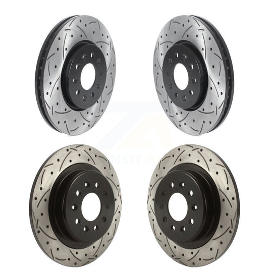 [Avant + Arrière] Kit de disque (percé rainuré revêtu) de frein pour 2016-2018 Buick Envision avec 315mm Diameter Rotor KD-100460