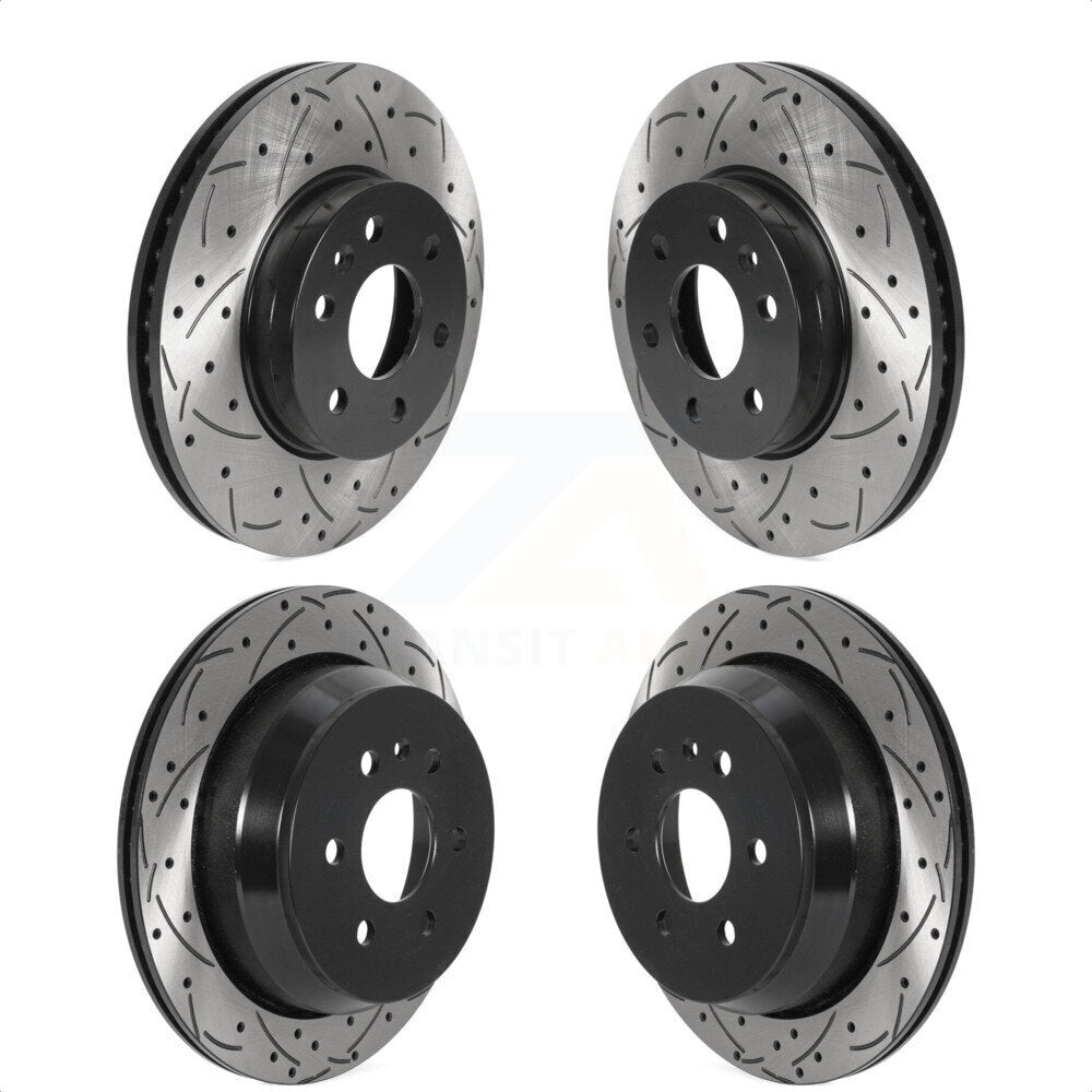 [Avant + Arrière] Kit de disque (percé rainuré revêtu) de frein pour 2015-2020 Chevrolet Colorado GMC Canyon KD-100461 par DS-One