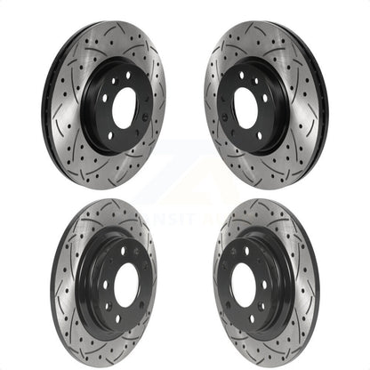 [Avant + Arrière] Kit de disque (percé rainuré revêtu) de frein pour Ford Fusion Mazda 6 Lincoln MKZ Mercury Milan Zephyr KD-100463 par DS-One