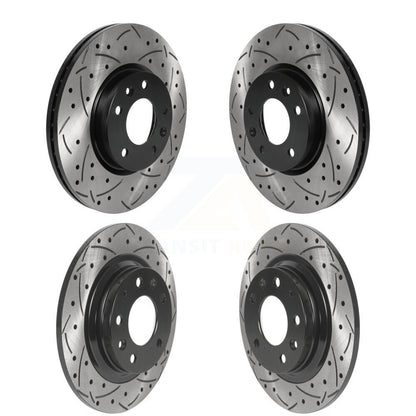 [Avant + Arrière] Kit de disque (percé rainuré revêtu) de frein pour Ford Fusion Mazda 6 Lincoln MKZ Mercury Milan Zephyr KD-100463