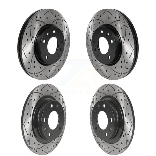 [Avant + Arrière] Kit de disque (percé rainuré revêtu) de frein pour Ford Fusion Mazda 6 Lincoln MKZ Mercury Milan Zephyr KD-100463