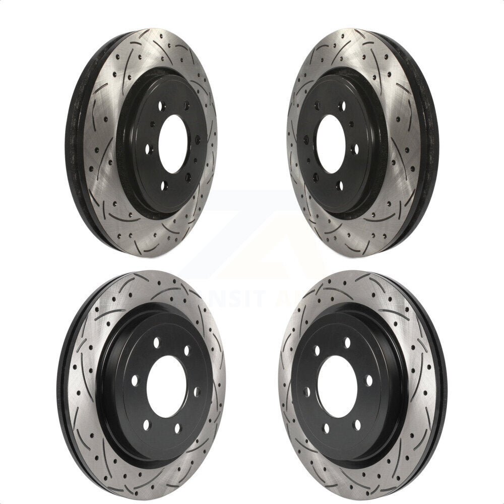 [Avant + Arrière] Kit de disque (percé rainuré revêtu) de frein pour Ford F-150 Expedition Lincoln Navigator KD-100464 par DS-One