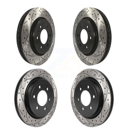 [Avant + Arrière] Kit de disque (percé rainuré revêtu) de frein pour Ford F-150 Expedition Lincoln Navigator KD-100464 par DS-One