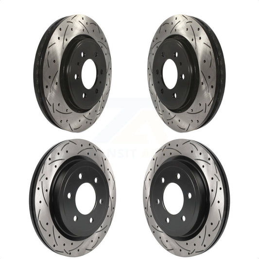 [Avant + Arrière] Kit de disque (percé rainuré revêtu) de frein pour Ford F-150 Expedition Lincoln Navigator KD-100464 par DS-One