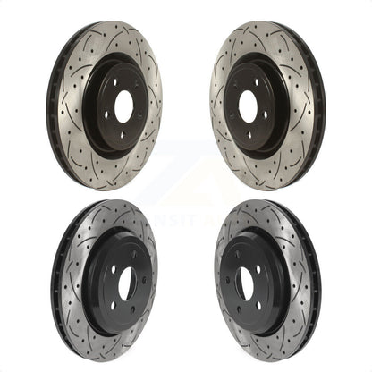 [Avant + Arrière] Kit de disque (percé rainuré revêtu) de frein pour Jeep Grand Cherokee Dodge Durango KD-100465 par DS-One